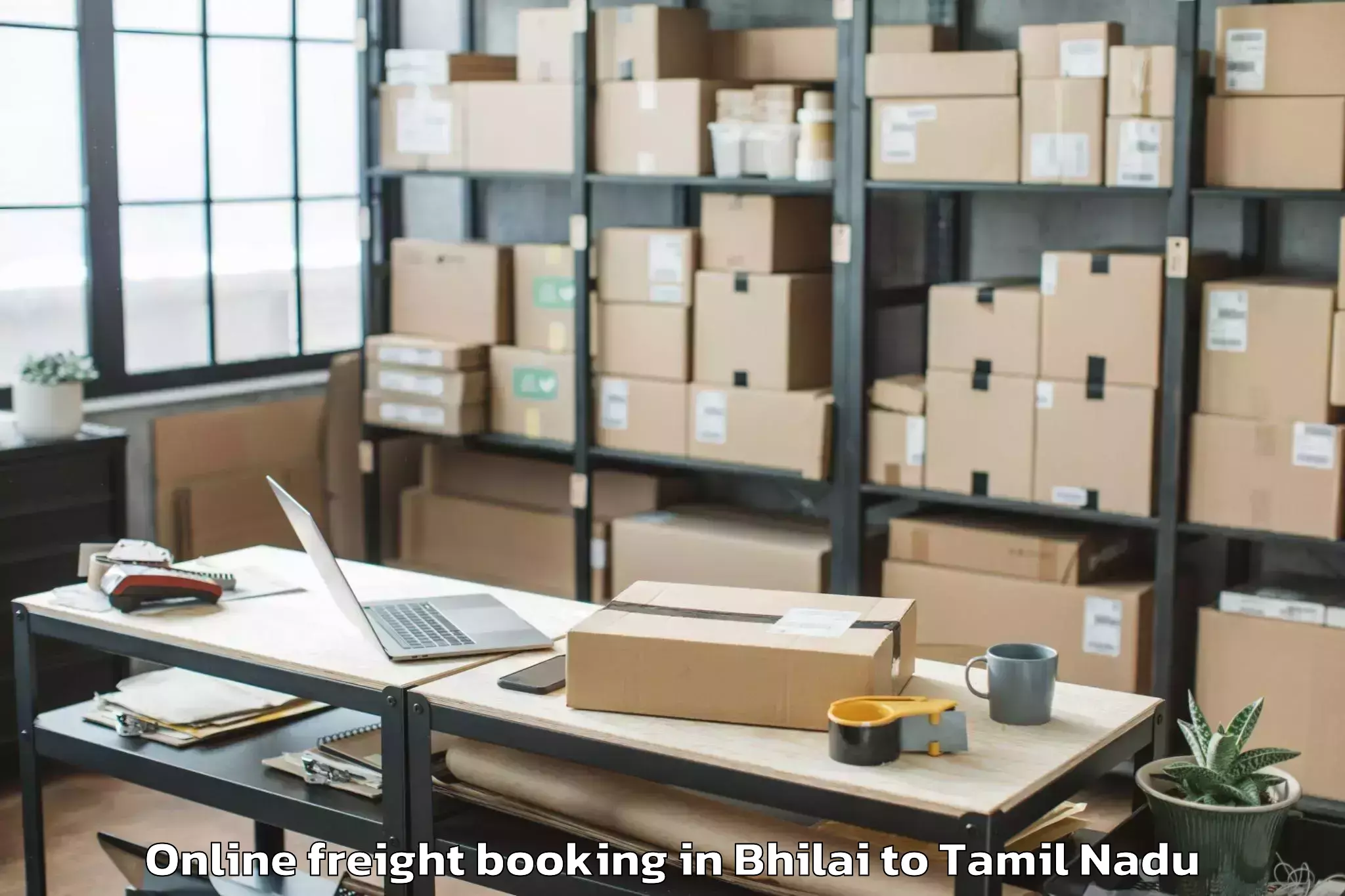 Affordable Bhilai to Madipakkam Online Freight Booking